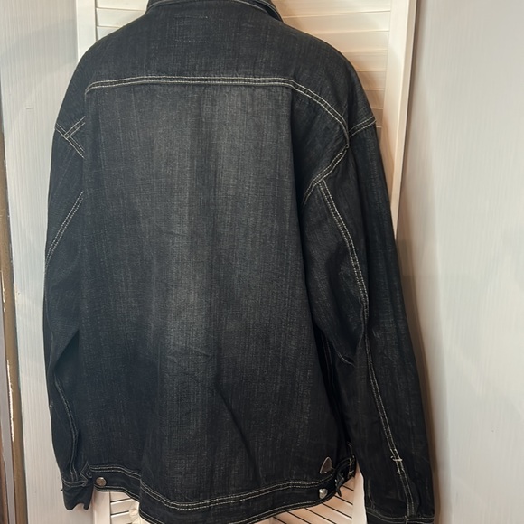 AKDMKS Y2K Denim Jean Jacket Men’s Size 3XL, Grunge,Retro,Unisex - Picture 3 of 10